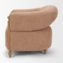 71730 - Margaux Sienna Fabric Open Back Barrel Accent Chair