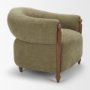 71731 - Margaux Olive Fabric Open Back Barrel Accent Chair