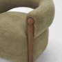 71731 - Margaux Olive Fabric Open Back Barrel Accent Chair