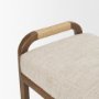71734 - Freya Upholstered Bench | Oatmeal Fabric | Brown Wood Frame