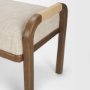 71734 - Freya Upholstered Bench | Oatmeal Fabric | Brown Wood Frame