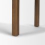 71734 - Freya Upholstered Bench | Oatmeal Fabric | Brown Wood Frame