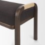 71735 - Freya Upholstered Bench | Charcoal Fabric | Brown Wood Frame