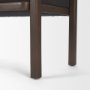 71735 - Freya Upholstered Bench | Charcoal Fabric | Brown Wood Frame