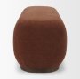71736 - Siren Burgundy Fabric w/ Brown Ash Wood Oblong Bench