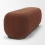 71736 - Siren Burgundy Fabric w/ Brown Ash Wood Oblong Bench