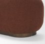 71736 - Siren Burgundy Fabric w/ Brown Ash Wood Oblong Bench