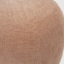 71737 - Siren Sienna Fabric w/ Brown Ash Wood Round Accent Stool