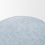 71738 - Siren French Blue Fabric w/ Brown Ash Wood Round Accent Stool