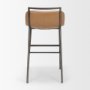 71759 - Kavalan 33.5" Total Height Tan Leather Seat Black Metal Frame Counter Stool