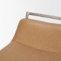 71759 - Kavalan 33.5" Total Height Tan Leather Seat Black Metal Frame Counter Stool