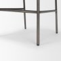 71759 - Kavalan 33.5" Total Height Tan Leather Seat Black Metal Frame Counter Stool