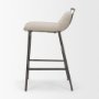 71760 - Kavalan 33.5" Total Height Sand Upholstered Seat Gray Metal Frame Counter Stool