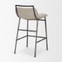 71760 - Kavalan 33.5" Total Height Sand Upholstered Seat Gray Metal Frame Counter Stool