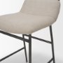 71760 - Kavalan 33.5" Total Height Sand Upholstered Seat Gray Metal Frame Counter Stool
