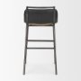 71761 - Kavalan 33.5" Total Height Chocolate Leather Seat Gun Metal Frame Counter Stool
