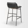 71761 - Kavalan 33.5" Total Height Chocolate Leather Seat Gun Metal Frame Counter Stool