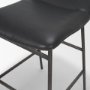 71761 - Kavalan 33.5" Total Height Chocolate Leather Seat Gun Metal Frame Counter Stool