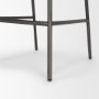 71761 - Kavalan 33.5" Total Height Chocolate Leather Seat Gun Metal Frame Counter Stool