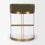 71762 - Hollyfield II Olive Fabric Seat Gold Metal Base Counter Stool