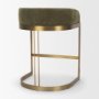 71762 - Hollyfield II Olive Fabric Seat Gold Metal Base Counter Stool