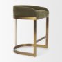 71762 - Hollyfield II Olive Fabric Seat Gold Metal Base Counter Stool