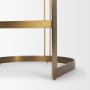 71762 - Hollyfield II Olive Fabric Seat Gold Metal Base Counter Stool