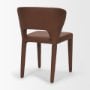71763 - Marek Nutmeg Leather Open Wingback Dining Chair
