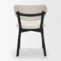 71767 - Cole Open Back Dining Chair | Natural Linen Blend Fabric | Dark Wood Frame