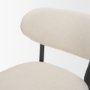 71767 - Cole Open Back Dining Chair | Natural Linen Blend Fabric | Dark Wood Frame