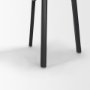 71767 - Cole Open Back Dining Chair | Natural Linen Blend Fabric | Dark Wood Frame