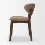 71768 - Cole Open Back Dining Chair | Stonewashed Latte Fabric | Dark Wood Frame