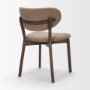 71768 - Cole Open Back Dining Chair | Stonewashed Latte Fabric | Dark Wood Frame