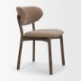 71768 - Cole Open Back Dining Chair | Stonewashed Latte Fabric | Dark Wood Frame