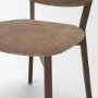 71768 - Cole Open Back Dining Chair | Stonewashed Latte Fabric | Dark Wood Frame