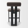 71769 - Tribeca Curve Open Back Charcoal Chenille Tripod Frame Counter Stool