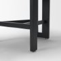 71769 - Tribeca Curve Open Back Charcoal Chenille Tripod Frame Counter Stool
