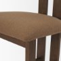 71770 - Tribeca Curve Open Back Mocha Fabric Tripod Frame Counter Stool