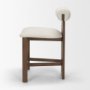 71771 - Tribeca Curve Open Back Cream Fabric Tripod Frame Counter Stool