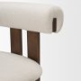 71771 - Tribeca Curve Open Back Cream Fabric Tripod Frame Counter Stool