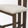 71771 - Tribeca Curve Open Back Cream Fabric Tripod Frame Counter Stool