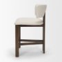 71774 - Soho Curved Open Back Cream Chenille Tripod Frame Counter Stool