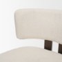 71774 - Soho Curved Open Back Cream Chenille Tripod Frame Counter Stool
