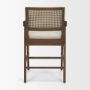 71775 - Reid Framed Brown Cane Cream Fabric Counter Stool