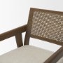71775 - Reid Framed Brown Cane Cream Fabric Counter Stool
