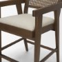 71775 - Reid Framed Brown Cane Cream Fabric Counter Stool