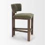 71776 - Soho Curved Open Back Moss 008 Olive Tripod Frame Counter Stool