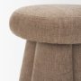 71783 - Oona Upholstered Ottoman | Stonewashed Latte Fabric | 3 Legs