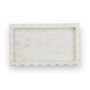 71479 - Camellia Rectangular White Marble Scalloped Tray