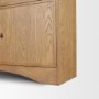 71715-AB - Carrington 85" Sideboard & Hutch | Brown Oak Wood w/ Brass Hardware